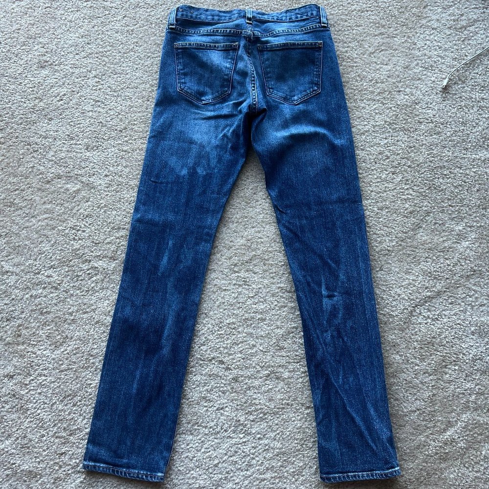 Madewell Rivet and Thread Stretch Selvedge Slim Distressed Jeans - Size 24